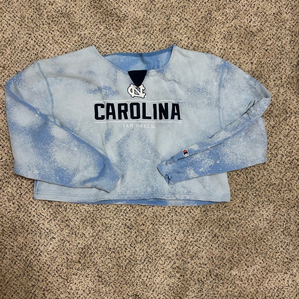 Patchwork Cropped Pullover - image 1